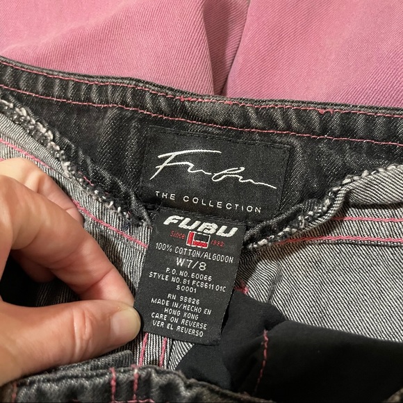 Black and Pink Jeans Fubu Size 7 8 - Picture 7 of 8